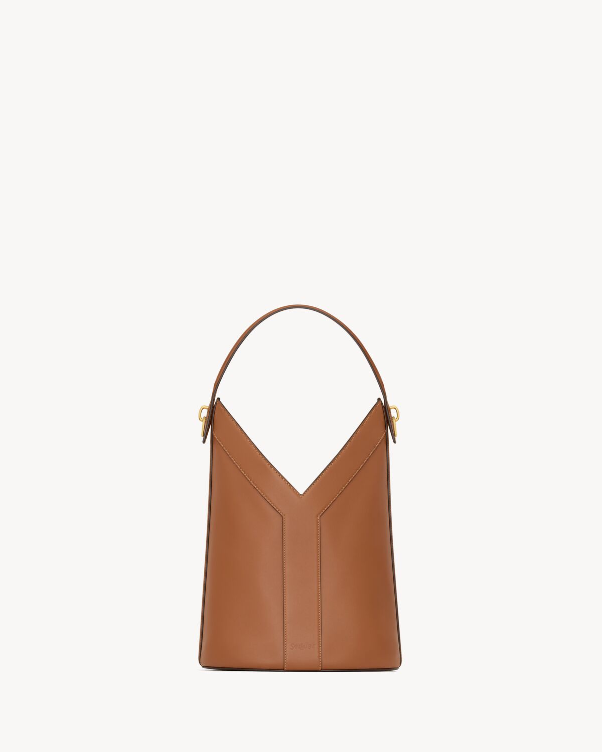 YSL Y top-handle bucket in leather - Image 4